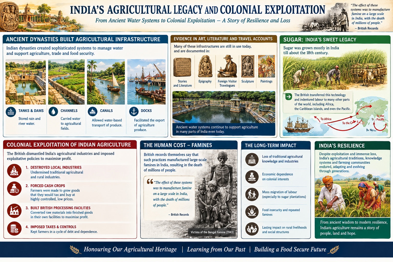 Ancient dynasties built large agricultural infrastructure