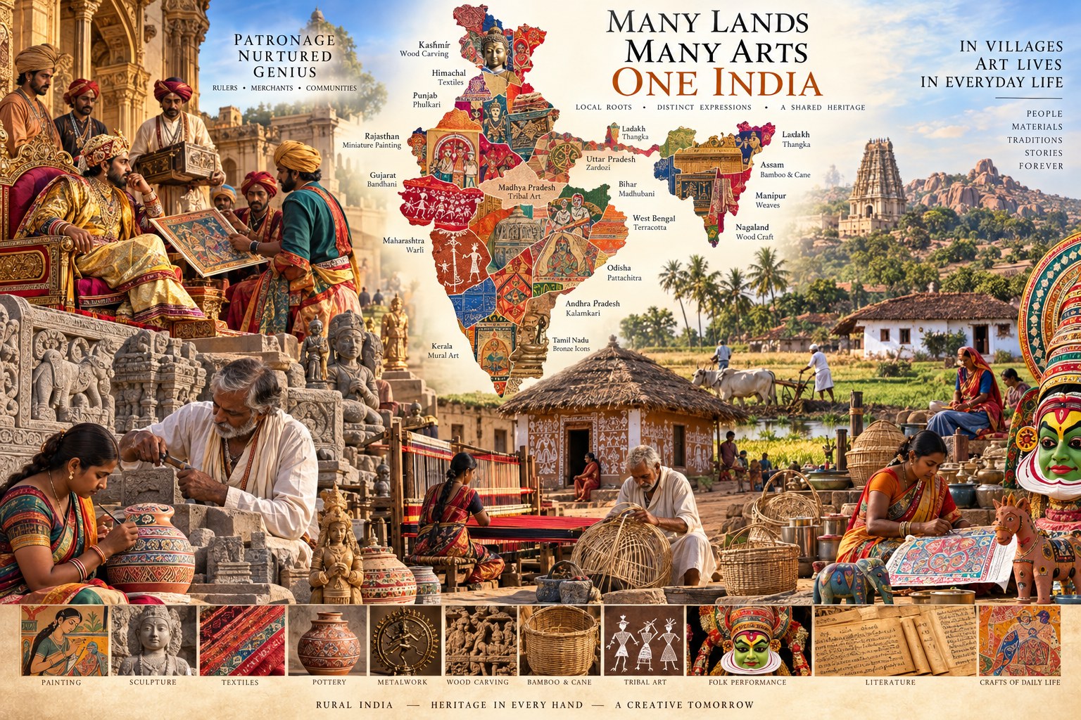 Each Indian state has a unique set of arts and specialisations
